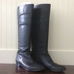 J Crew Black Leather Boots